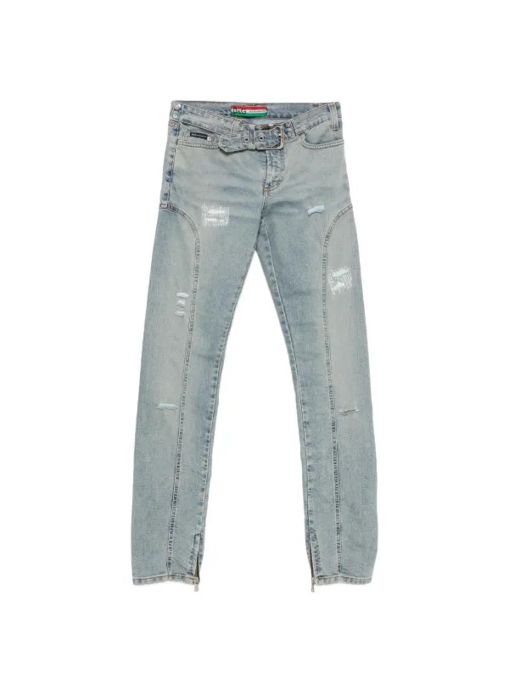 Light Wash Distressed Skinny Jeans